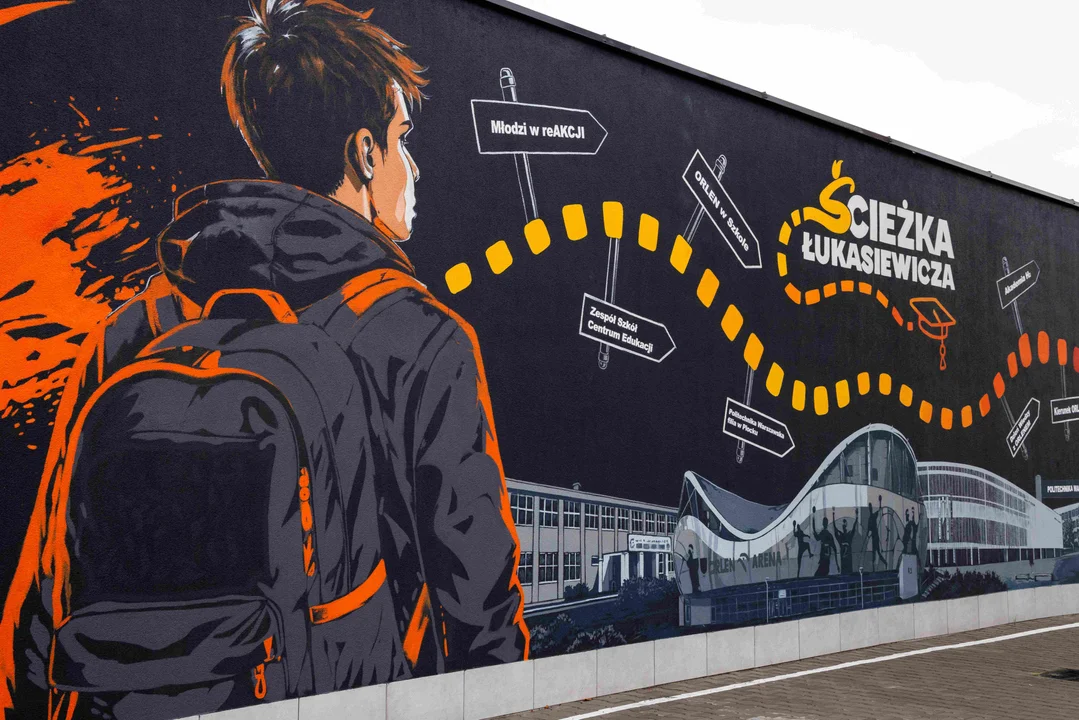 Mural na stacji Orlenu