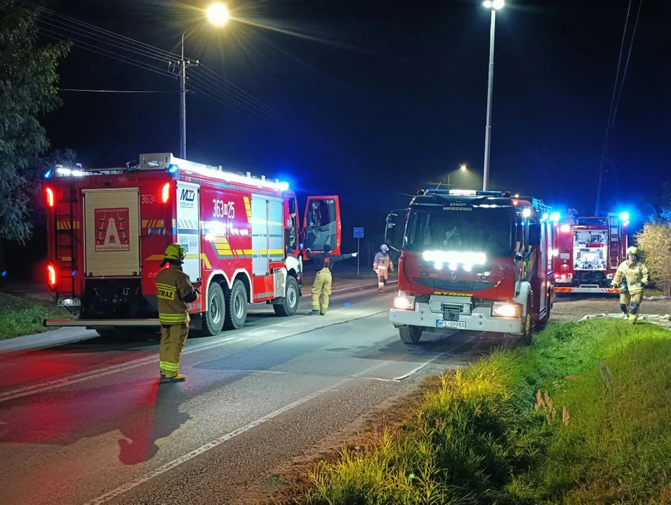 Pożar warsztatu pod Płockiem