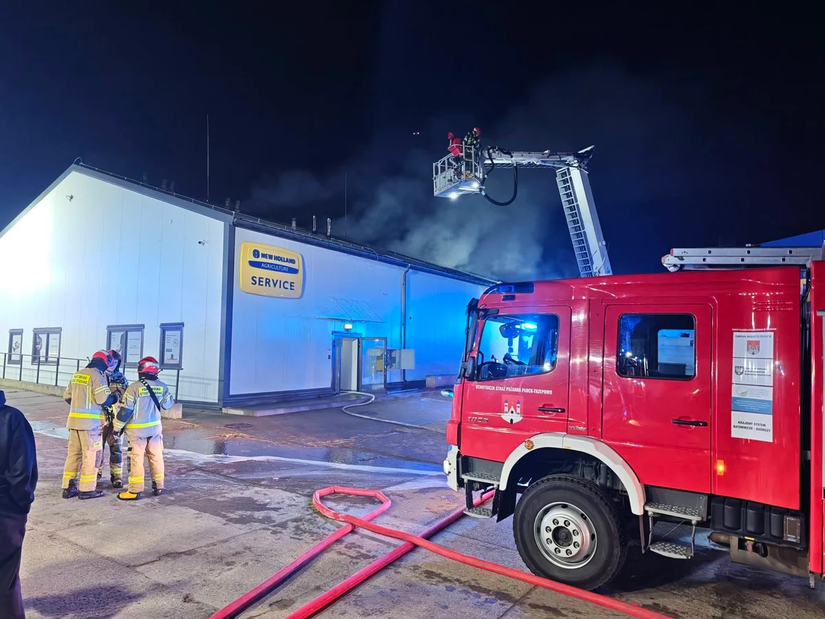 Pożar hali w Trzepowie
